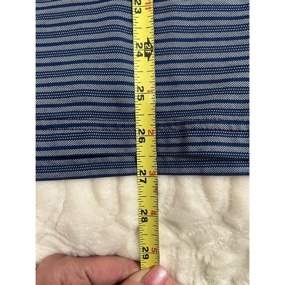 TOMMY BAHAMA  Men's Medium Blue Striped Short Sleeve Golf Polo Shirt - Picture 6 of 8